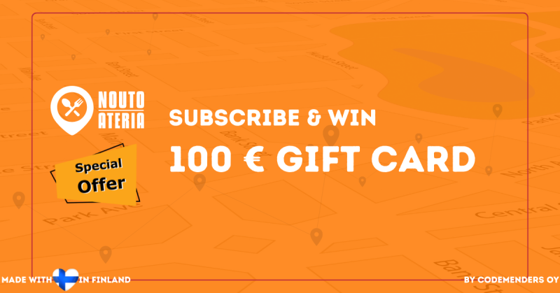 Special offer - subscribe and win 100 € gift card