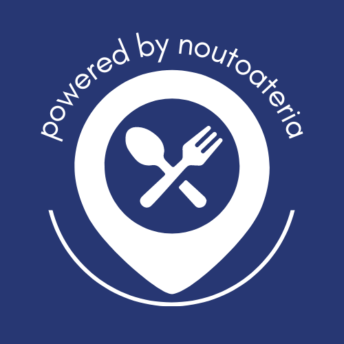 NoutoAteria logo - a plate with fork and spoon